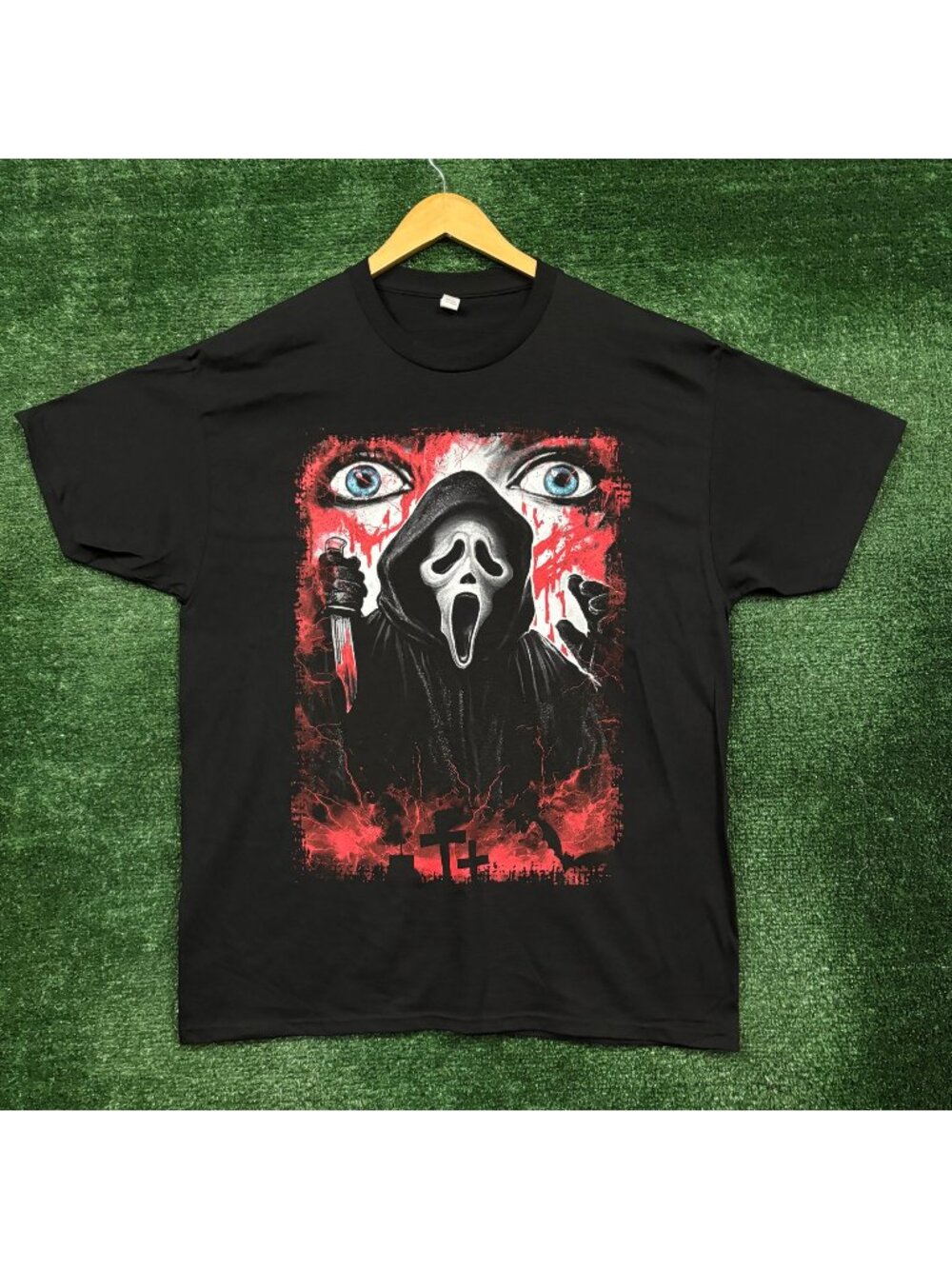 Scream Ghostface Horror Movie Poster T-Shirt Size Extra Large